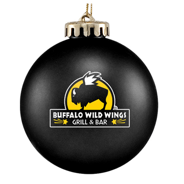 Black Custom Logo Ornament