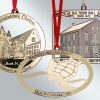 Custom brass Christmas ornaments available in bulk from Howe House Limited Editions.