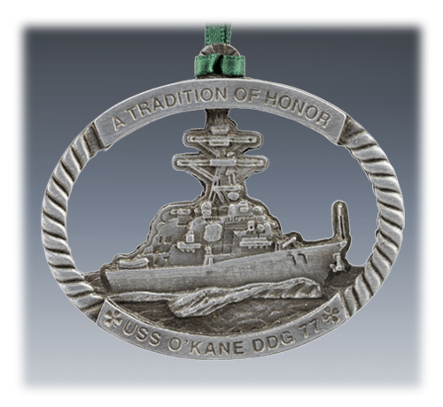 Custom Pewter USS Ornament