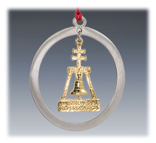 Custom Pewter Ornament with Gold Plating