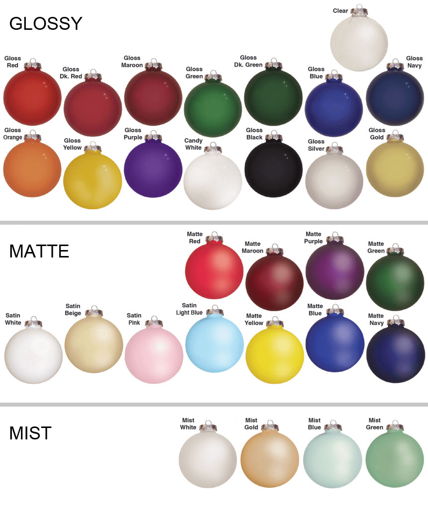 Glass Ornament Colors