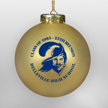 Acrylic Gold School Ornament