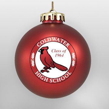 Acrylic Red Cardinal School Ornament