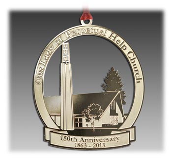 Church Anniversary Brass Ornament