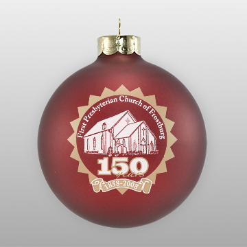 Custom Glass Presbyterian Church Ornament