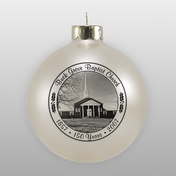 Custom Glass Baptist Church Ornament