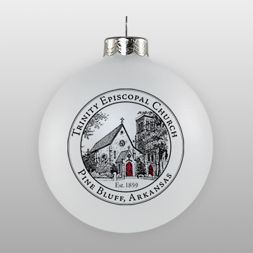 Custom Glass Episcopal Church Sketch Ornament