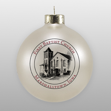 First Baptist Church Custom Glass Ornament