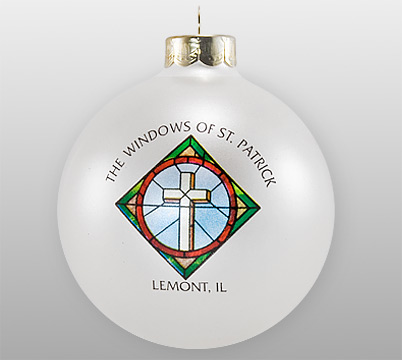 Custom Glass Church Window Ornament