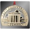 Custom Brass University Anniversary Ornament