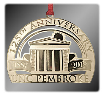 Custom Brass University Anniversary Ornament