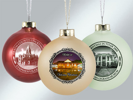 Custom Glass Landmark Ornaments