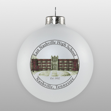 Custom Glass High School Reunion Ornament