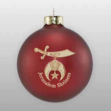 Custom Glass Matte Maroon Ornament