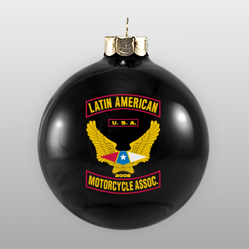 Custom Glass Black Ornament