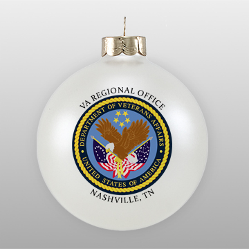 Personalized Custom Glass Ornament with Logo