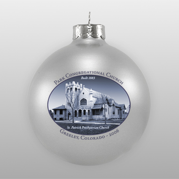 Silver Personalized Landmark Ornament