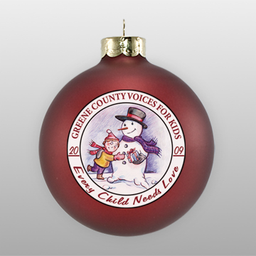 Custom Non-Profit Glass Ornament