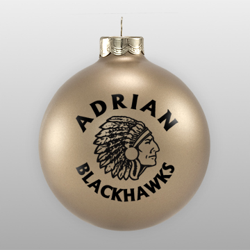 Personalized School Gold Glass Ornament