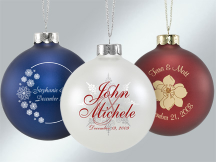 Personalized Wedding Favor Ornaments