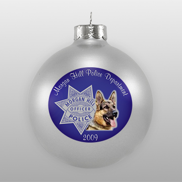 Custom Police Department Ornament