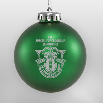 Acrylic Green Military Ornament