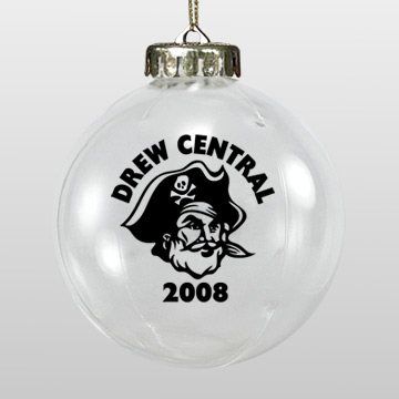 Acrylic White Pirate School Ornament