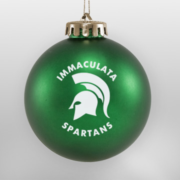 Acrylic Green Spartan School Ornament